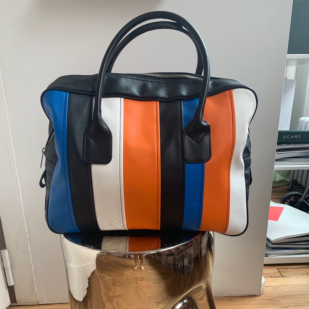 COMME DES GARÇONS FAUX LEATHER BRIEF CASE New